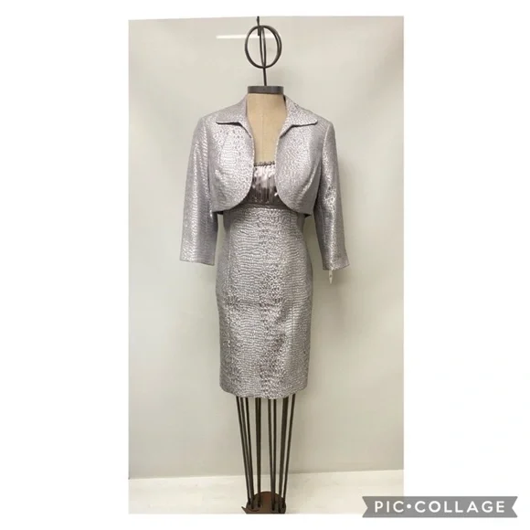 Niteline jacquard dress and jacket - Picture 2 of 7